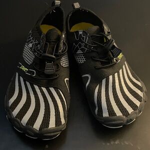 Kids Black and White Hike Foote Sport Shoes